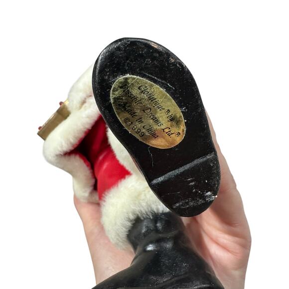 Clothtique Possible Dreams Santa GREETING THE MILLENNIUM 2000 Music Lights Works - Picture 8 of 13